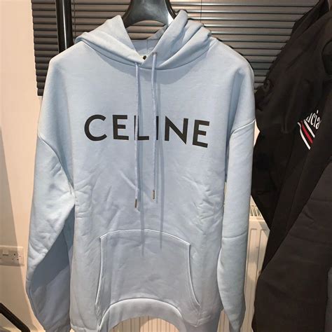 light blue celine hoodie|celine hoodie men's.